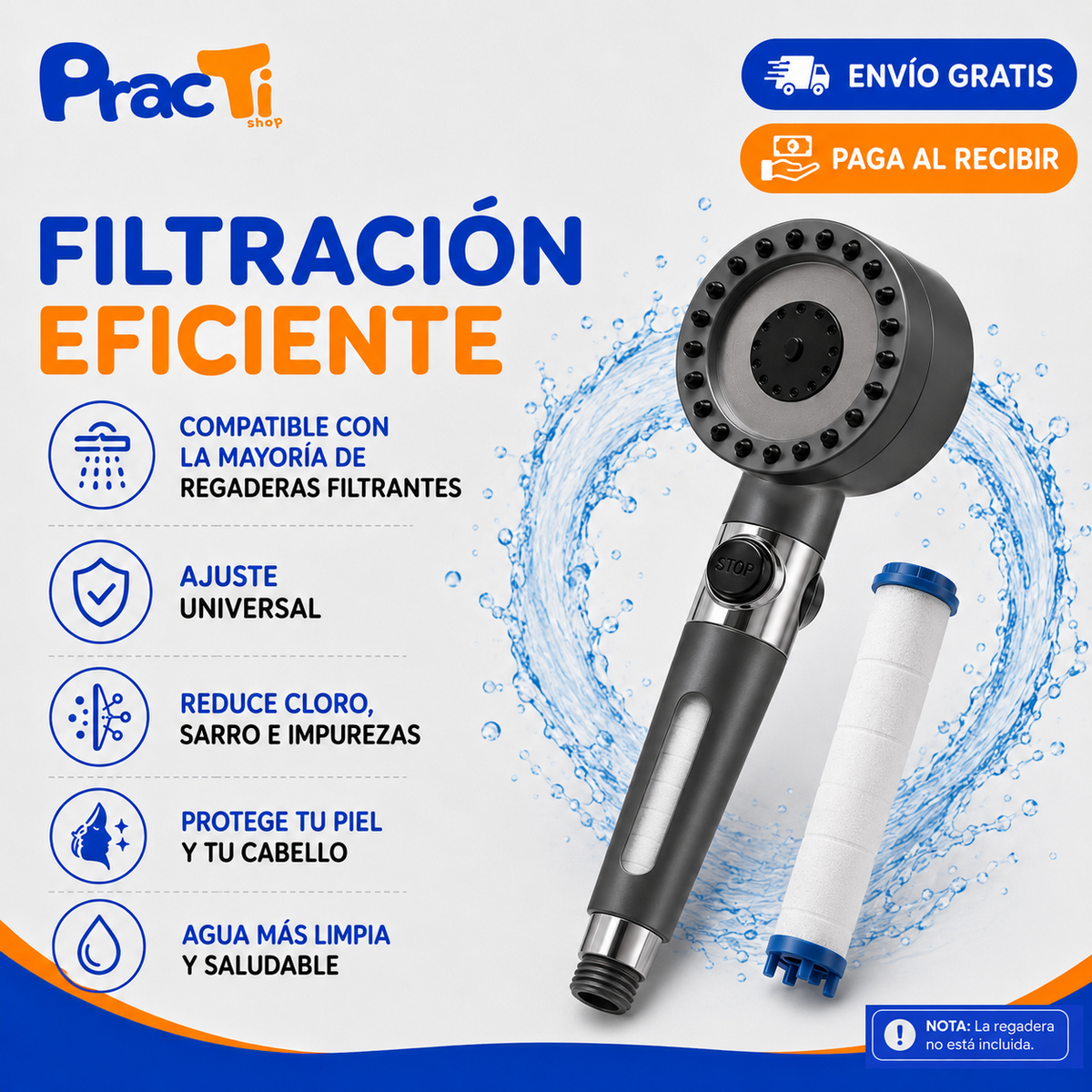Kit 5 Filtros de Repuesto Para Regadera