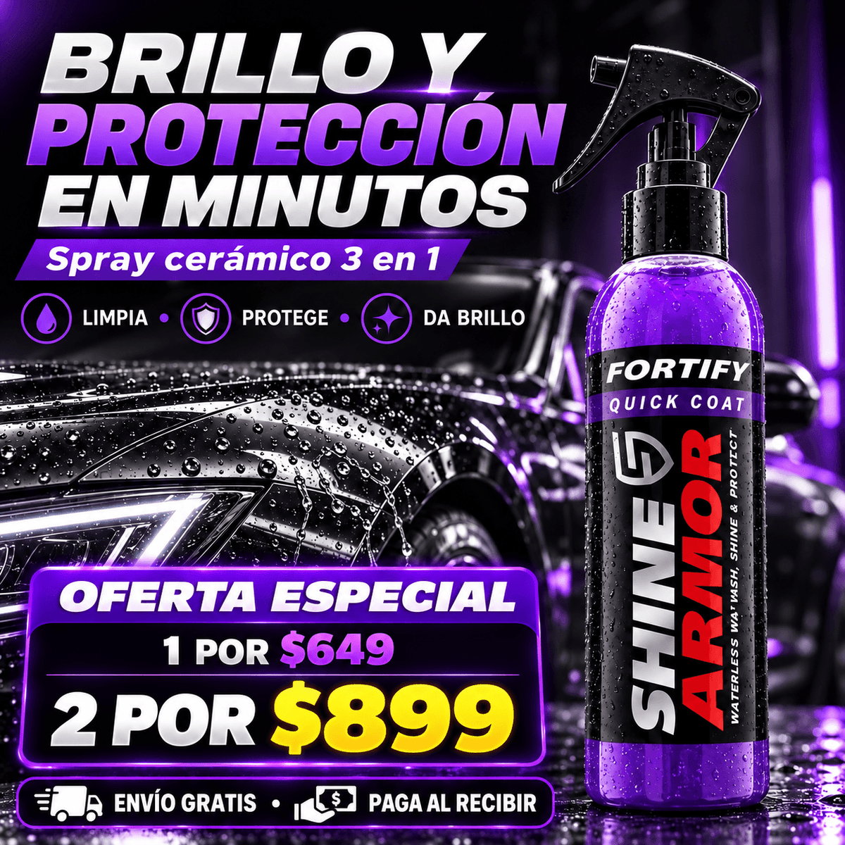 Shine Armor - Spray De Revestimiento Cerámico Carro