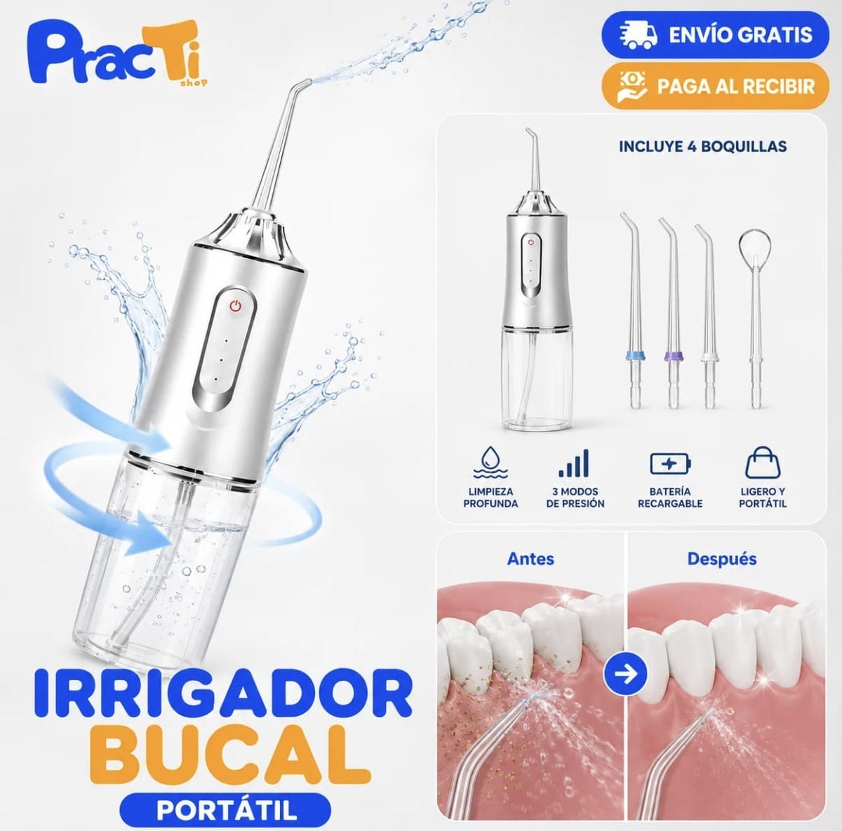 Irrigador Dental: Limpiador Dientes Eléctrico